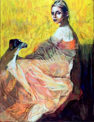 Papoulia Smaragda 04 - The girl on yellow background